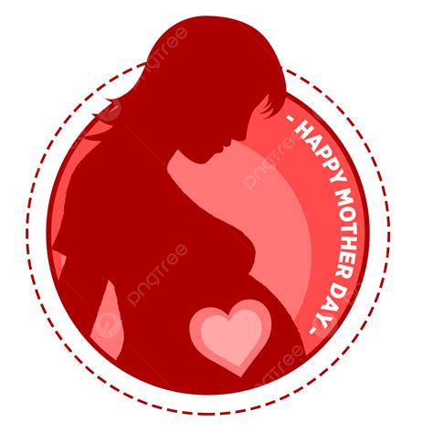 Happy Mothers Day Silhouette Png Images Rounded Happy Mother Day