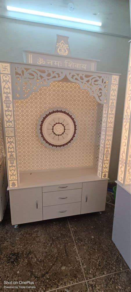 Standard Glossy Glacier White Corian Temple For Home Size Dimension