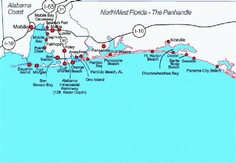 Panhandle Beaches Florida Map Florida Map | Beach Map