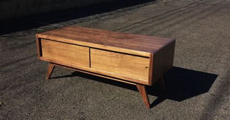 Walnut Tv Stand Mcm Media Console Mid Century Modern Etsy Mid