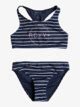 Bico Basic Stripe Conjunto De Bikini Crop Top Para Ni As Roxy