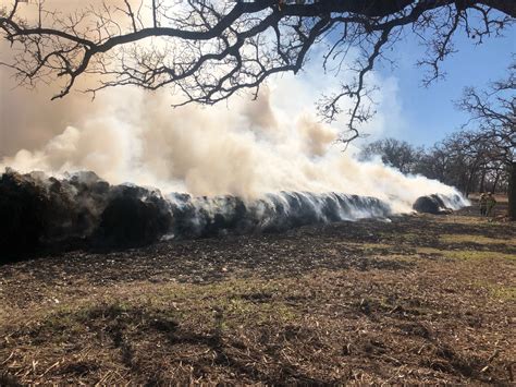 Bastrop Authorities Contain Large Fire Involving 50 Bales Of Hay