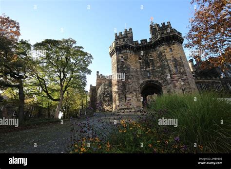 Lancaster Castle, Lancaster, Lancashire, England UK. The imposing ...