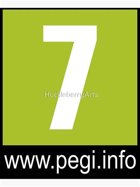 "Videogame Label Pegi 7" Sticker for Sale by HuckleberryArts | Redbubble