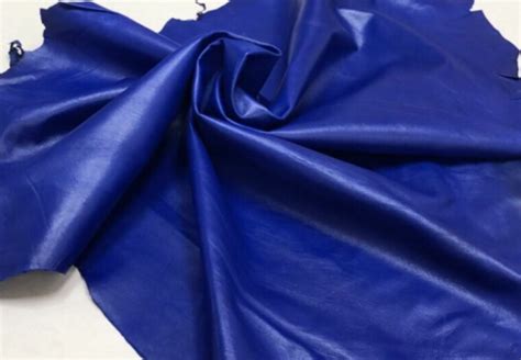 Lambskin Genuine Leather Hide Royal Blue Soft Buttery Touch Craft Diy