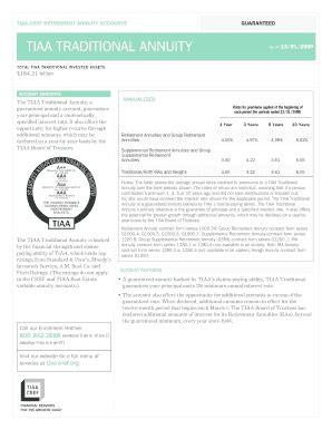 Fillable Online Tiaa Cref Tiaa Traditional Annuity Disclosure Statement