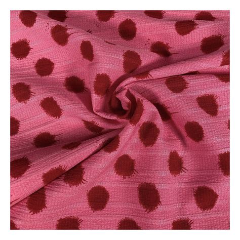 Pink Ink Spot Fabric By The Metre Hobbycraft