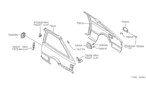 Rear Fender Fitting 1984 Nissan Stanza Sedan