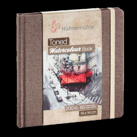 Toned Watercolour book Hahnemühle beige 14x14 paysage 200g 60 pages