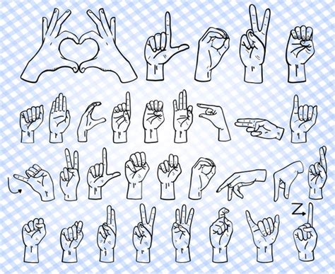 American Sign Language Svg Asl Svg Sign Language Svg Sign Etsy