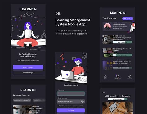 Learning Management System App Design UX UI On Behance