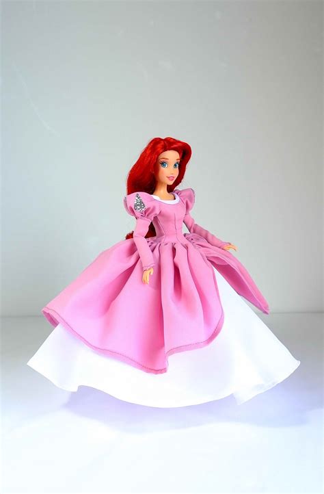 Ariel Inspired Dress Pink Glitter Fits 115 Inches Or 17 Etsy