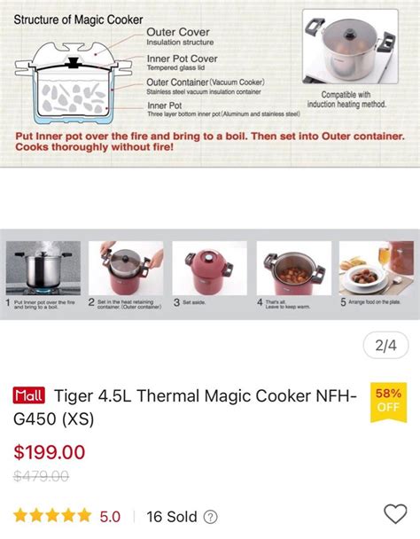 Tiger 45l Thermal Magic Cooker Furniture And Home Living Kitchenware And Tableware Cookware