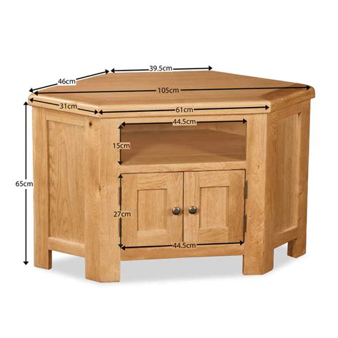 Sailsbury Solid Oak Corner Tv Cabinet 105cm The Furniture Mega Store