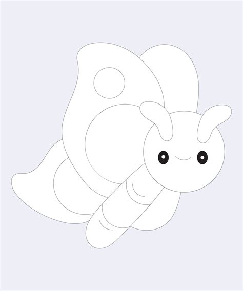 Cute Baby Butterfly kids coloring page 9016327 Vector Art at Vecteezy