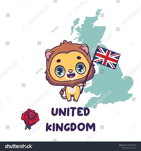 National Animal Holding Flag United Kingdom: Over 15 Royalty-Free ...