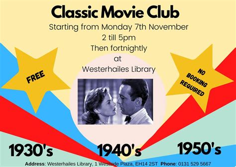 Wester Hailes Library Classic Movie Club Digital Sentinel