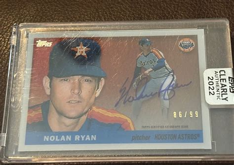 Topps Clearly Authentic Nolan Ryan Autograph Retro Auto