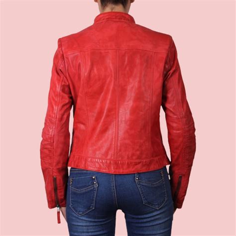 Classic Leather Jacket Womens Airborne Jacket