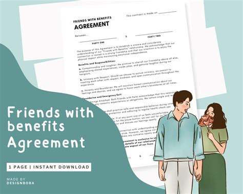 Friends With Benefits Contract Funny Printable Funny Relation Contract