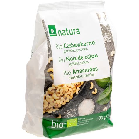 Transgourmet Österreich Natura Bio Cashewkerne geröstet gesalzen 500 g