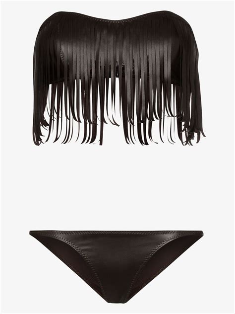 Lisa Marie Fernandez Natalie Fringe Bikini Browns