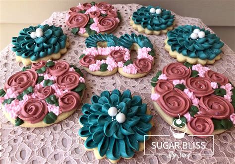 Th Birthday Floral Themed Sugar Cookies Mini Cupcakes Sugar