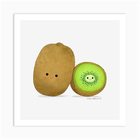 Kiwi Fruit Art Print by Juliana Motzko - Fy