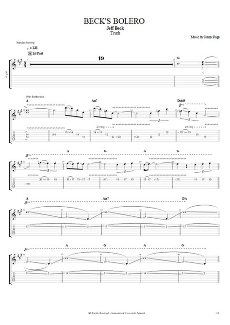 Beck's Bolero Tab by Jeff Beck (Guitar Pro) - Guitars, Bass & Backing ...