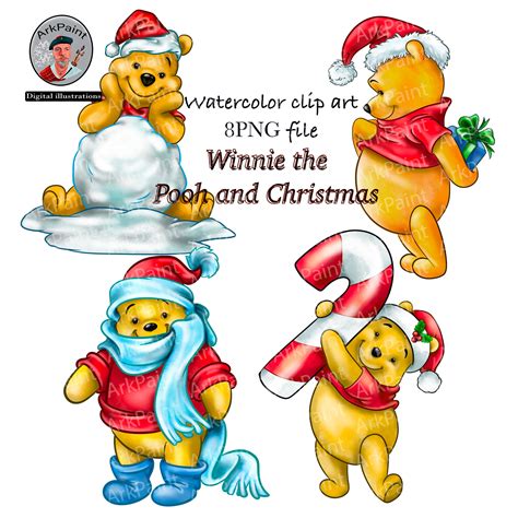 Winnie The Pooh S Christmas Pngwinnie The Pooh Etsy