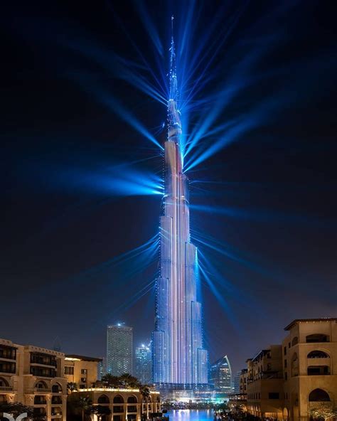 Burj Khalifa lights illuminate the skies of the UAE! #UAE #UAEVoice #BurjKhalifa #UAESkies # ...