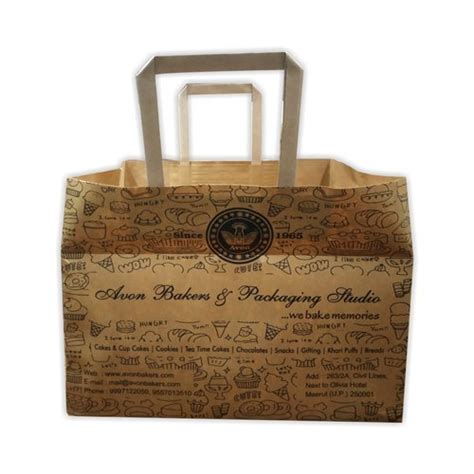 Brown Paper Bags For Cake Shops And Bakeries For Bakery Capacity 1kg