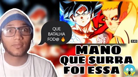 React Goku Instinto Superior Vs Naruto Modo B Rion