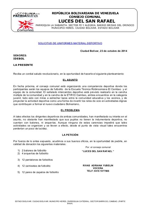 Carta De Solicitud De Uniformes Creditotresbo Kulturaupice The Best