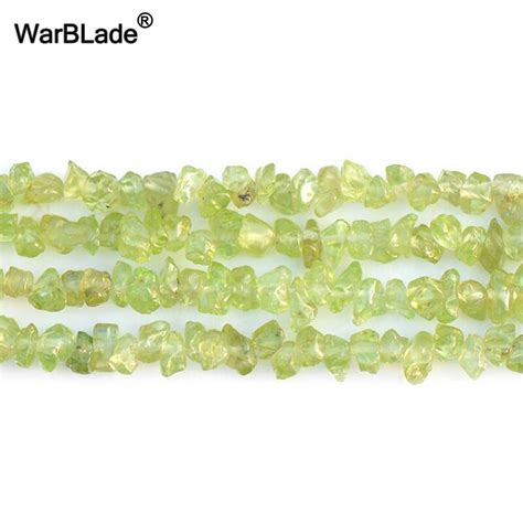 WarBLade Cuentas De Chips De Peridoto De Piedra Natural 3x5mm Cuentas