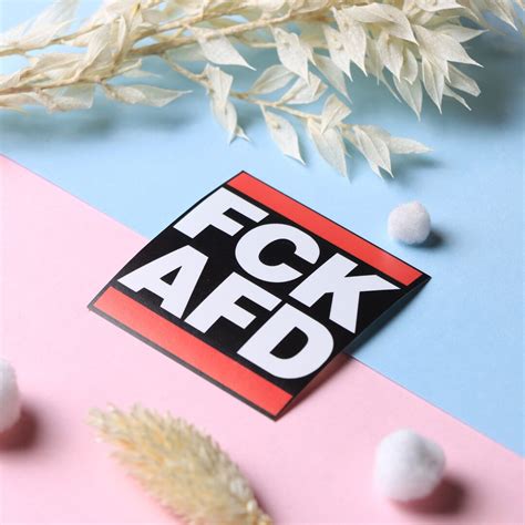 Fck Afd Stickers Pieces Stickers Etsy