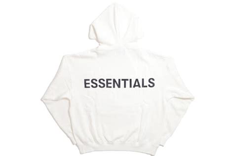 Fear Of God Essentials 3m Logo Pullover Hoodie White Mens Fw19 Us