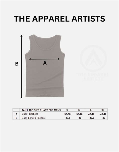 Tank Tops Size Chart Taa