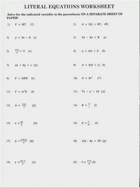 Infinite Algebra 1 One Step Equations Worksheet Equations Worksheets