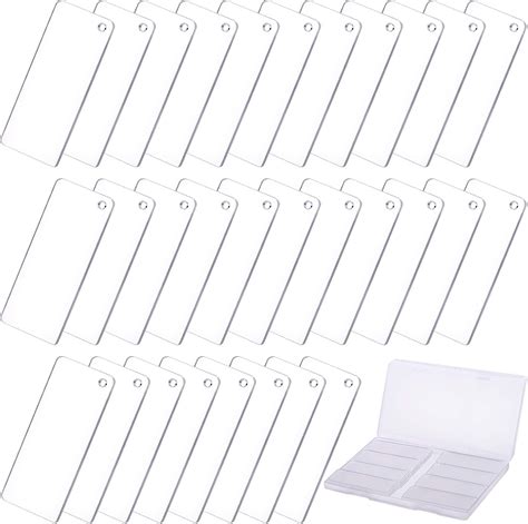 Duufin Pieces Acrylic Keyring Blanks Transparent Rectangle Blanks