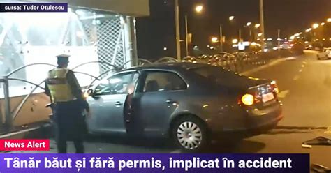 Un șofer beat și fără permis a fugit de polițiști și s a înfipt într o