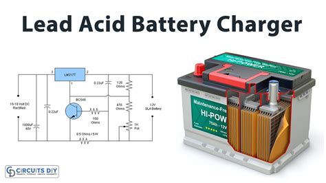 Lead Acid Battery Charging Circuit - Circuit Diagram