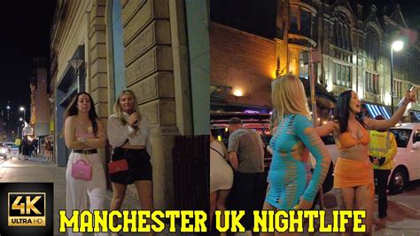 Manchester Uk Nightlife Walking Tour K Uhd Fps Youtube