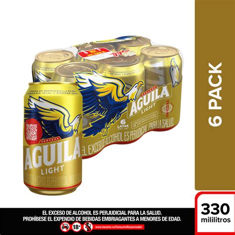 Cerveza Aguila Light Lata X 330 Ml Sixpack Termo Mercados Colsubsidio