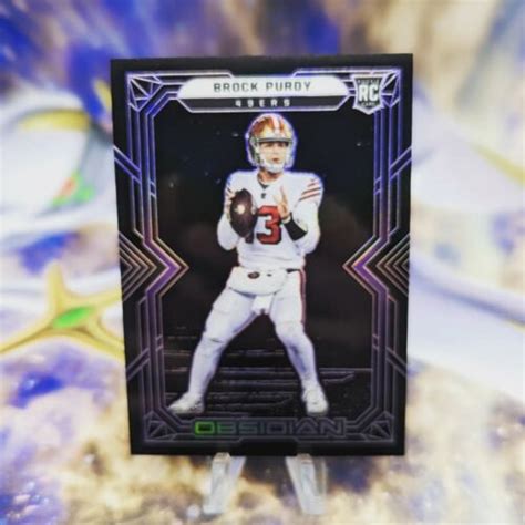 Panini Obsidian Brock Purdy Electric Etch Purple Rookie Rc