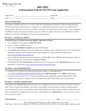 Fillable Online Teach Grant Request Fax Email Print Pdffiller