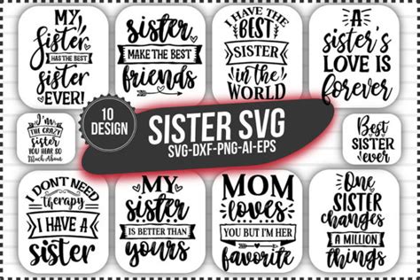 Sister Svg Design Bundle Graphic By Craft Store · Creative Fabrica