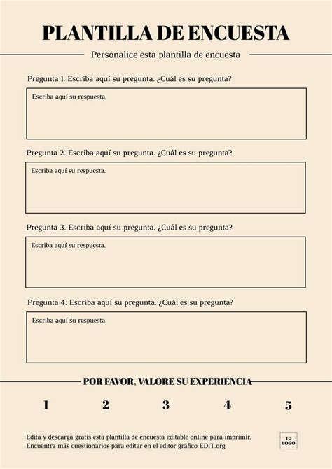 Plantillas De Encuestas Para Imprimir Editables