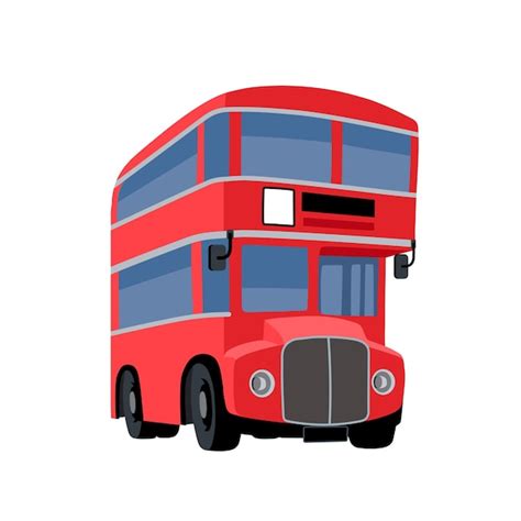 Autobús rojo británico de dos pisos el símbolo de londres Vector