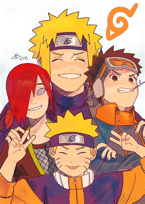 Minato, Nagato, Obito and Naruto, by Pixiv Id 10400784 | Naruto, Naruto ...